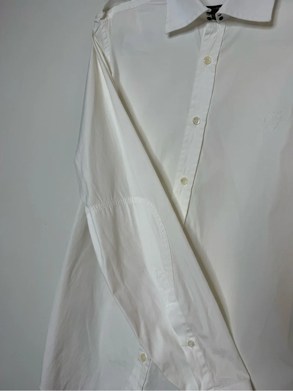 Gucci dress shirt Frida Giannini era Green/red Web trim Military-style shoulder